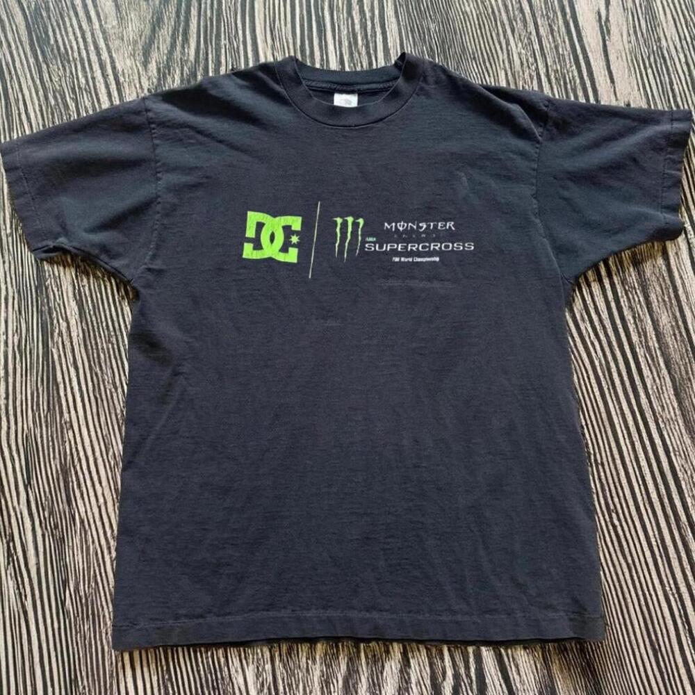 Gildan Men Black T-Shirt, Dc Shoe S Monster Energy Black T-Shirt